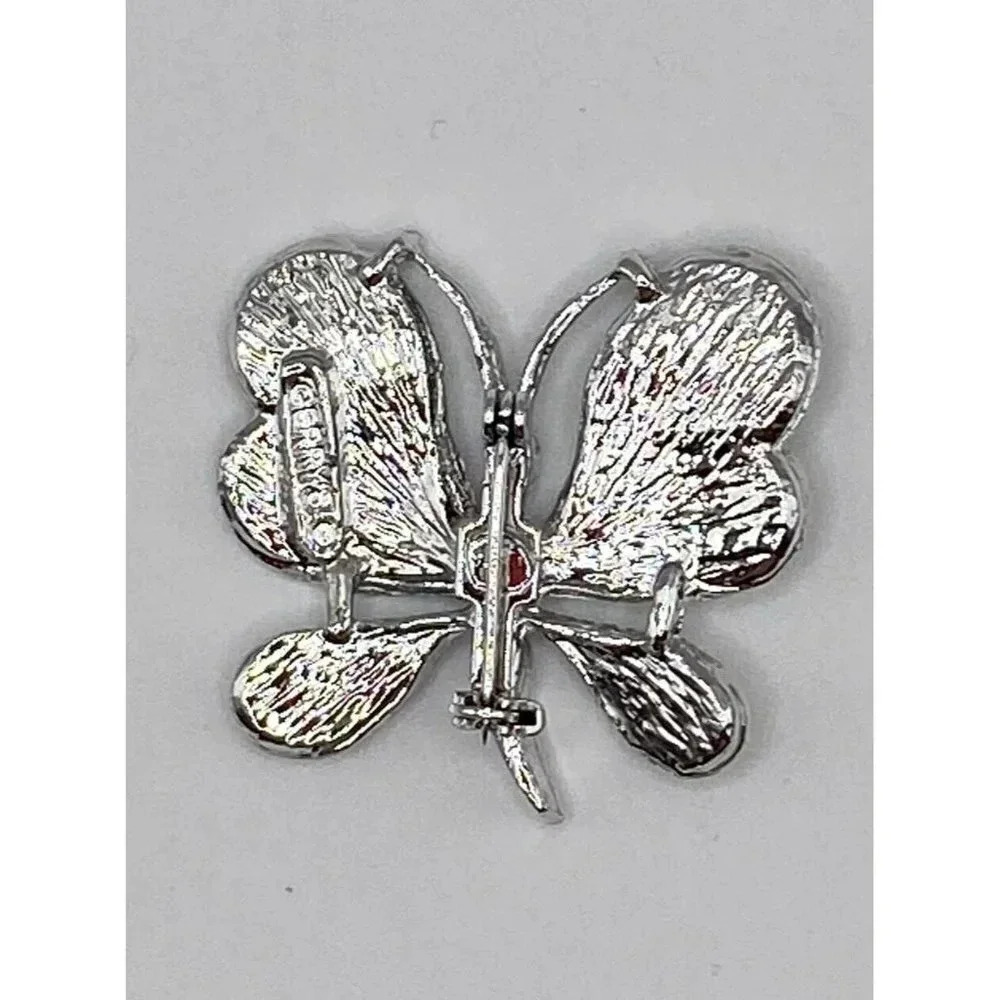 Vintage Signed Silver Tone Figural Gerry’s Butterfly Brooch Pin 1.5” X 1.5” - Picture 6 of 6
